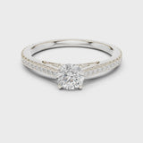 14K IGI Certified Diamond Ring with E-F Color VVS-VS Clarity Diamonds LR-0312@7