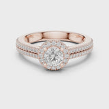 14K IGI Certified Diamond Ring with E-F Color VVS-VS Clarity Diamonds LR-0234@7