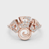 14K IGI Certified Diamond Ring with E-F Color VVS-VS Clarity Diamonds LR-01 (70)