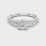14K IGI Certified Diamond Ring with E-F Color VVS-VS Clarity Diamonds LR-0300@7
