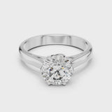 14K IGI Certified Diamond Ring with E-F Color VVS-VS Clarity Diamonds LR-0037@7