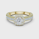 14K IGI Certified Diamond Ring with E-F Color VVS-VS Clarity Diamonds LR-0231@7