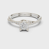 14K IGI Certified Diamond Ring with E-F Color VVS-VS Clarity Diamonds LR-0346@7