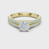 14K IGI Certified Diamond Ring with E-F Color VVS-VS Clarity Diamonds LR-0326@7