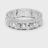 14K IGI Certified Diamond Ring with E-F Color VVS-VS Clarity Diamonds R30@7