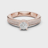 14K IGI Certified Diamond Ring with E-F Color VVS-VS Clarity Diamonds LR-0321@7