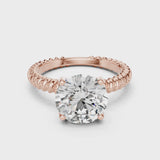 14K IGI Certified Diamond Ring with E-F Color VVS-VS Clarity Diamonds LR-0026@7
