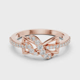 14K IGI Certified Diamond Ring with E-F Color VVS-VS Clarity Diamonds LR-01 (82)