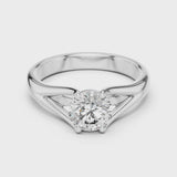 14K IGI Certified Diamond Ring with E-F Color VVS-VS Clarity Diamonds LR-0009@7