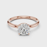14K IGI Certified Diamond Ring with E-F Color VVS-VS Clarity Diamonds LR-0022@7
