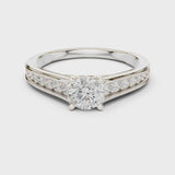 14K IGI Certified Diamond Ring with E-F Color VVS-VS Clarity Diamonds LR-0309@7