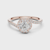 14K IGI Certified Diamond Ring with E-F Color VVS-VS Clarity Diamonds LR-0338@7