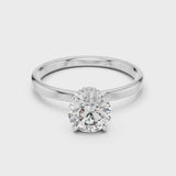 14K IGI Certified Diamond Ring with E-F Color VVS-VS Clarity Diamonds LR-0015@7