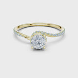 14K IGI Certified Diamond Ring with E-F Color VVS-VS Clarity Diamonds LR-0341@7
