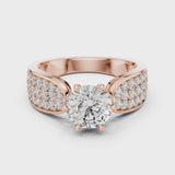 14K IGI Certified Diamond Ring with E-F Color VVS-VS Clarity Diamonds LR-0094