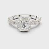 14K IGI Certified Diamond Ring with E-F Color VVS-VS Clarity Diamonds LR-0230@7