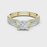 14K IGI Certified Diamond Ring with E-F Color VVS-VS Clarity Diamonds LR-0343@7