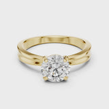 14K IGI Certified Diamond Ring with E-F Color VVS-VS Clarity Diamonds LR-0004@7