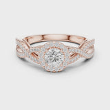 14K IGI Certified Diamond Ring with E-F Color VVS-VS Clarity Diamonds LR-0222@7