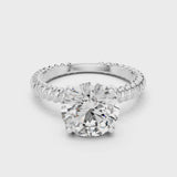 14K IGI Certified Diamond Ring with E-F Color VVS-VS Clarity Diamonds LR-0026@7