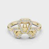 14K IGI Certified Diamond Ring with E-F Color VVS-VS Clarity Diamonds LR-01 (81)