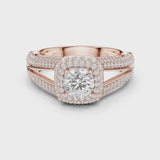 14K IGI Certified Diamond Ring with E-F Color VVS-VS Clarity Diamonds LR-0233@7