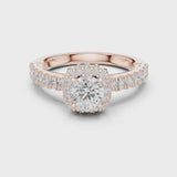14K IGI Certified Diamond Ring with E-F Color VVS-VS Clarity Diamonds LR-0230@7