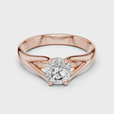 14K IGI Certified Diamond Ring with E-F Color VVS-VS Clarity Diamonds LR-0009@7