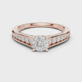 14K IGI Certified Diamond Ring with E-F Color VVS-VS Clarity Diamonds LR-0309@7