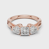 14K IGI Certified Diamond Ring with E-F Color VVS-VS Clarity Diamonds LR-0030@7