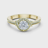 14K IGI Certified Diamond Ring with E-F Color VVS-VS Clarity Diamonds LR-0332@7