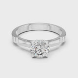 14K IGI Certified Diamond Ring with E-F Color VVS-VS Clarity Diamonds LR-0008