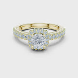 14K IGI Certified Diamond Ring with E-F Color VVS-VS Clarity Diamonds LR-0230@7