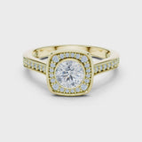 14K IGI Certified Diamond Ring with E-F Color VVS-VS Clarity Diamonds LR-0240@7