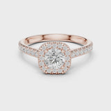 14K IGI Certified Diamond Ring with E-F Color VVS-VS Clarity Diamonds LR-0245@7