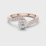 14K IGI Certified Diamond Ring with E-F Color VVS-VS Clarity Diamonds LR-0320@7