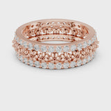 14K IGI Certified Diamond Ring with E-F Color VVS-VS Clarity Diamonds R40@7