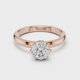 14K IGI Certified Diamond Ring with E-F Color VVS-VS Clarity Diamonds LR-0002