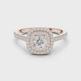 14K IGI Certified Diamond Ring with E-F Color VVS-VS Clarity Diamonds LR-0243@7