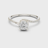 14K IGI Certified Diamond Ring with E-F Color VVS-VS Clarity Diamonds LR-0341@7