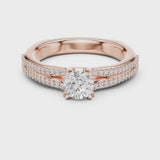 14K IGI Certified Diamond Ring with E-F Color VVS-VS Clarity Diamonds LR-0330@7