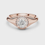 14K IGI Certified Diamond Ring with E-F Color VVS-VS Clarity Diamonds LR-0214@7