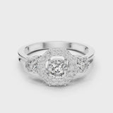 14K IGI Certified Diamond Ring with E-F Color VVS-VS Clarity Diamonds LR-0032@7