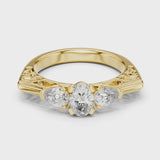 14K IGI Certified Diamond Ring with E-F Color VVS-VS Clarity Diamonds LR-0031