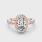14K IGI Certified Diamond Ring with E-F Color VVS-VS Clarity Diamonds LR-0050@7