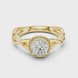 14K IGI Certified Diamond Ring with E-F Color VVS-VS Clarity Diamonds LR-0208@7