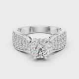 14K IGI Certified Diamond Ring with E-F Color VVS-VS Clarity Diamonds LR-0094