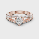 14K IGI Certified Diamond Ring with E-F Color VVS-VS Clarity Diamonds LR-0305@7