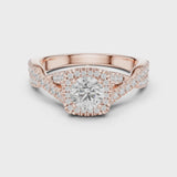 14K IGI Certified Diamond Ring with E-F Color VVS-VS Clarity Diamonds LR-0247@7