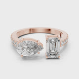 14K IGI Certified Diamond Ring with E-F Color VVS-VS Clarity Diamonds LR-0055@7